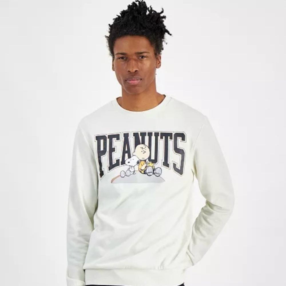 Men's Peanuts Hilltop Regular-Fit Printed Fleece Sweater
